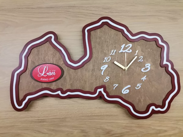 Sienas pulkstenis ar logo_Lāči
